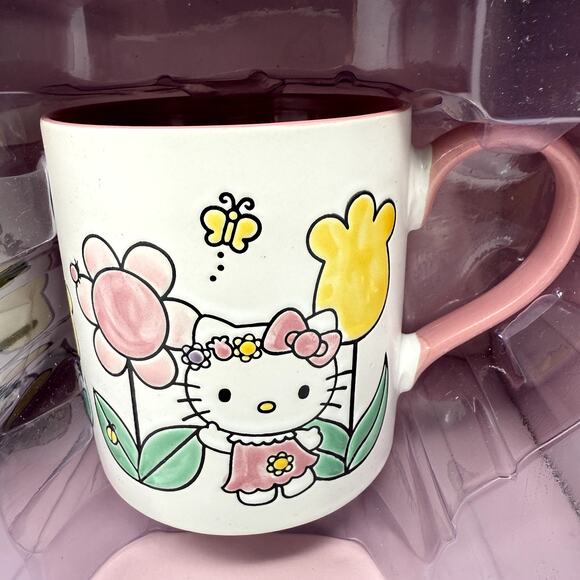 Blue Sky Clayworks By Sanrio Hello Kitty Coin Bank & Coffee Mug 2 Piece Gift Set - Picture 2 of 9
